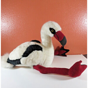 Vintage Russ Berrie Plush White Stork FLAUBERT Caress Soft Pets 23" Stuffed Bird